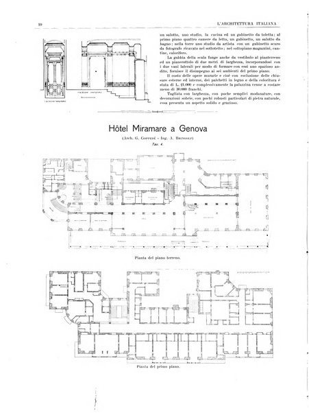 L'architettura italiana periodico mensile di costruzione e di architettura pratica