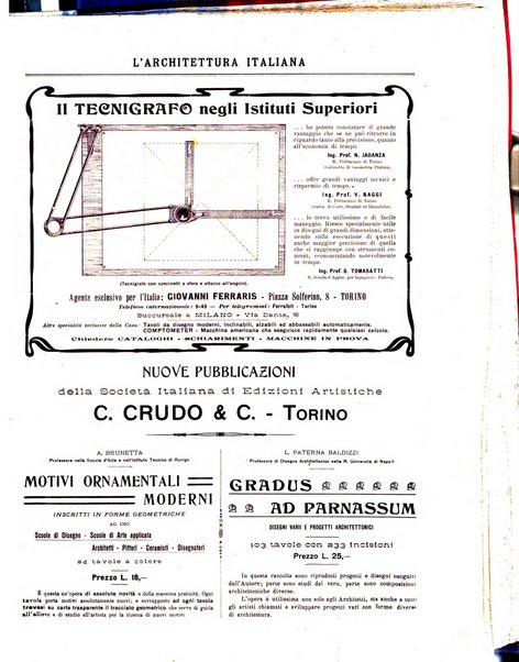 L'architettura italiana periodico mensile di costruzione e di architettura pratica