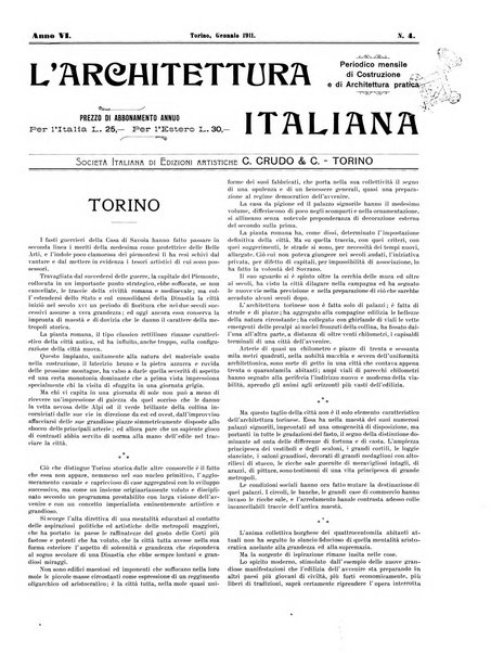 L'architettura italiana periodico mensile di costruzione e di architettura pratica