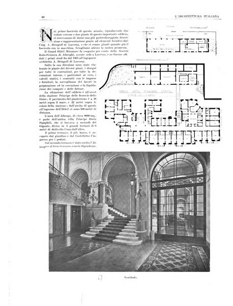 L'architettura italiana periodico mensile di costruzione e di architettura pratica