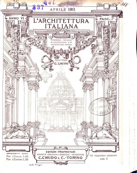 L'architettura italiana periodico mensile di costruzione e di architettura pratica