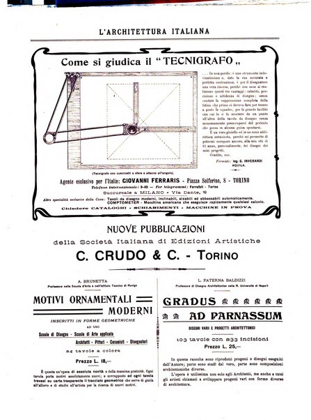 L'architettura italiana periodico mensile di costruzione e di architettura pratica