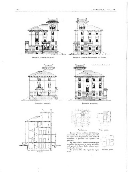 L'architettura italiana periodico mensile di costruzione e di architettura pratica