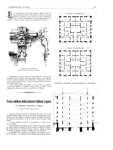 L'architettura italiana periodico mensile di costruzione e di architettura pratica