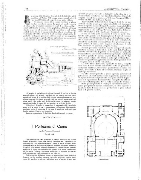 L'architettura italiana periodico mensile di costruzione e di architettura pratica