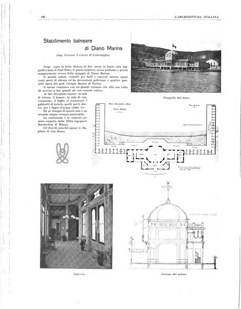 L'architettura italiana periodico mensile di costruzione e di architettura pratica