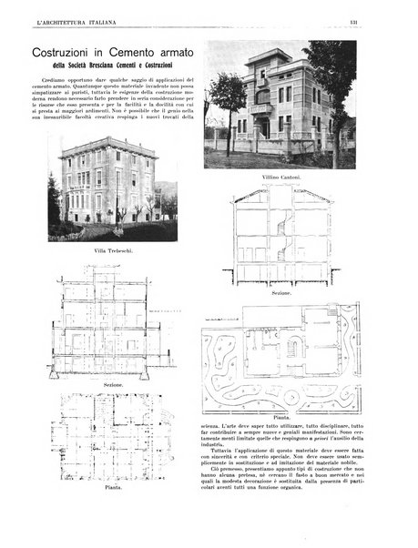 L'architettura italiana periodico mensile di costruzione e di architettura pratica