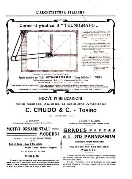 L'architettura italiana periodico mensile di costruzione e di architettura pratica