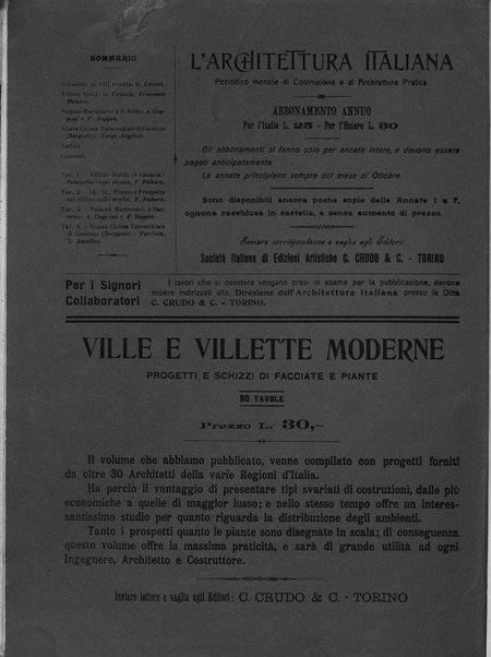 L'architettura italiana periodico mensile di costruzione e di architettura pratica