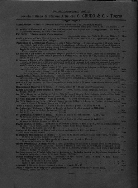 L'architettura italiana periodico mensile di costruzione e di architettura pratica