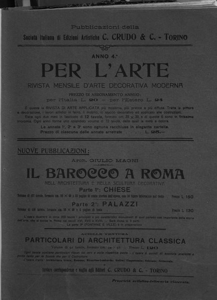 L'architettura italiana periodico mensile di costruzione e di architettura pratica