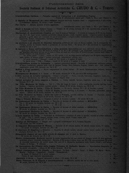 L'architettura italiana periodico mensile di costruzione e di architettura pratica