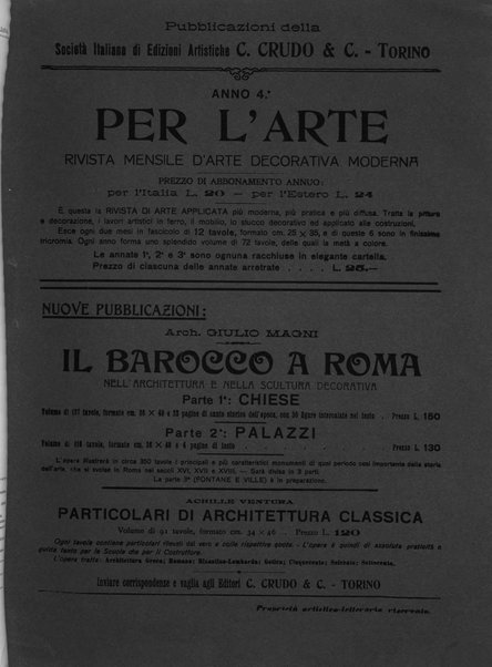 L'architettura italiana periodico mensile di costruzione e di architettura pratica