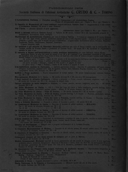 L'architettura italiana periodico mensile di costruzione e di architettura pratica