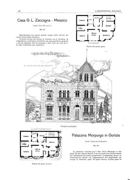 L'architettura italiana periodico mensile di costruzione e di architettura pratica