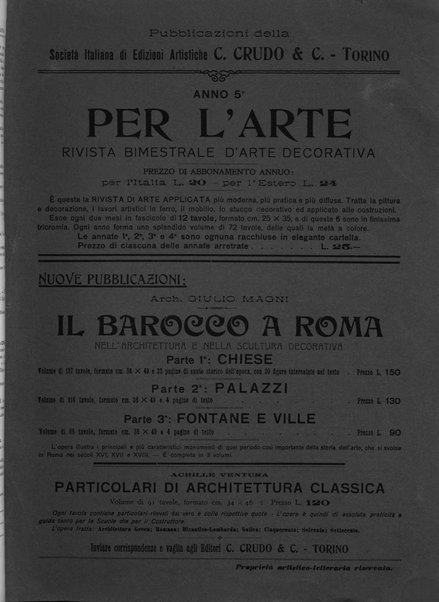 L'architettura italiana periodico mensile di costruzione e di architettura pratica