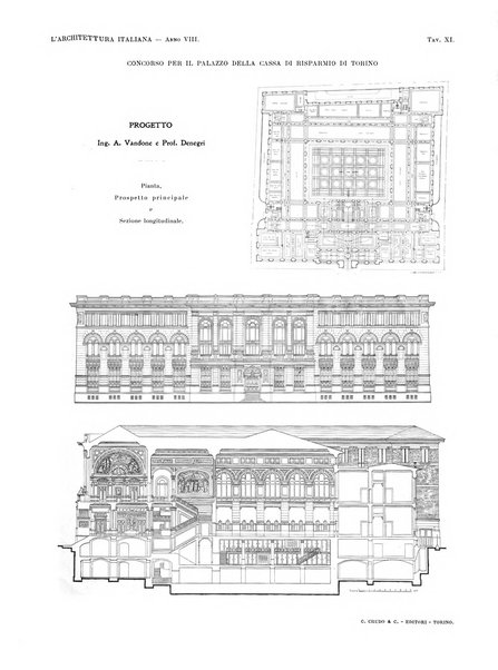 L'architettura italiana periodico mensile di costruzione e di architettura pratica