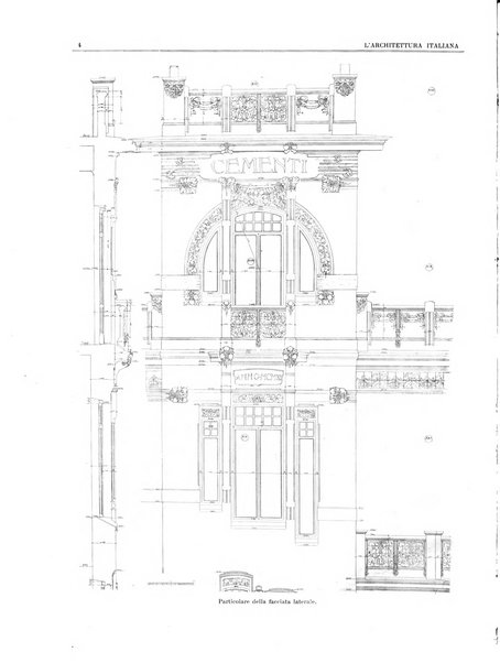 L'architettura italiana periodico mensile di costruzione e di architettura pratica