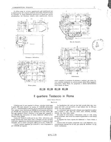 L'architettura italiana periodico mensile di costruzione e di architettura pratica