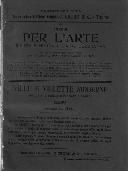 L'architettura italiana periodico mensile di costruzione e di architettura pratica