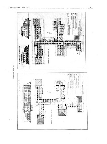 L'architettura italiana periodico mensile di costruzione e di architettura pratica