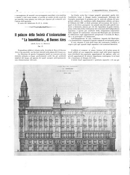 L'architettura italiana periodico mensile di costruzione e di architettura pratica