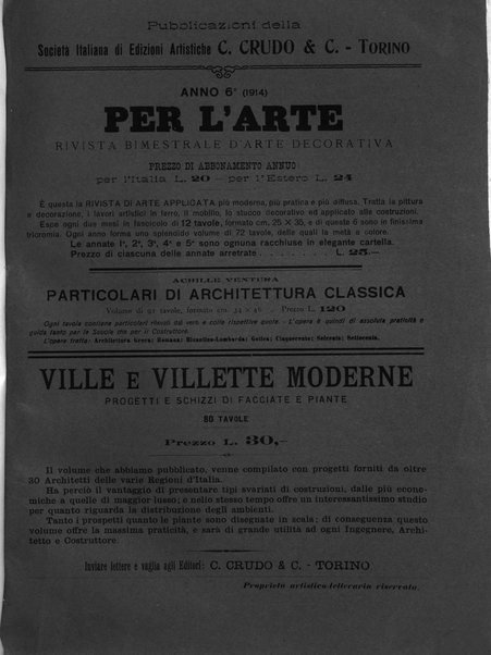 L'architettura italiana periodico mensile di costruzione e di architettura pratica