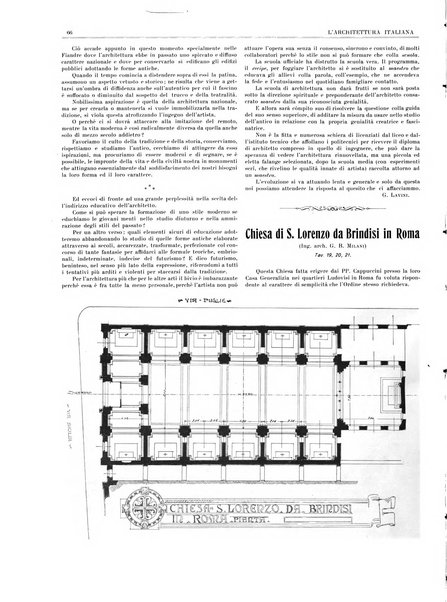 L'architettura italiana periodico mensile di costruzione e di architettura pratica