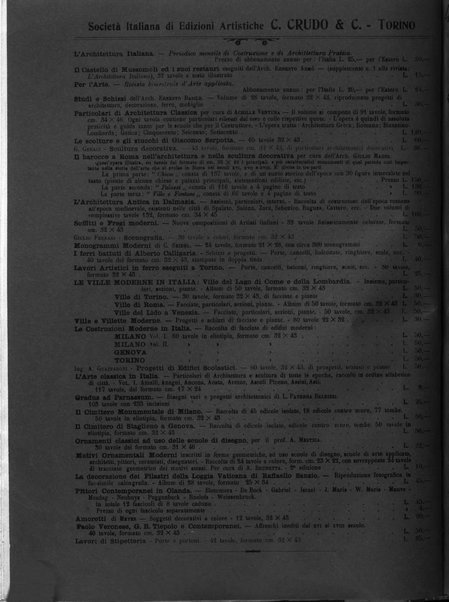 L'architettura italiana periodico mensile di costruzione e di architettura pratica