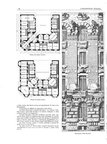 L'architettura italiana periodico mensile di costruzione e di architettura pratica