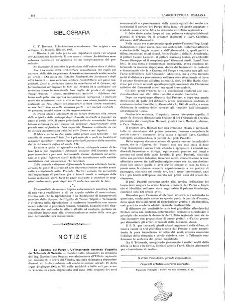 L'architettura italiana periodico mensile di costruzione e di architettura pratica