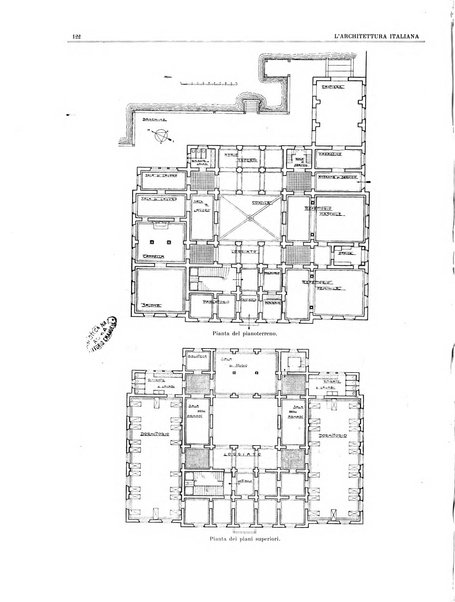 L'architettura italiana periodico mensile di costruzione e di architettura pratica