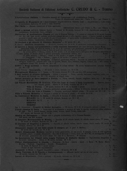 L'architettura italiana periodico mensile di costruzione e di architettura pratica