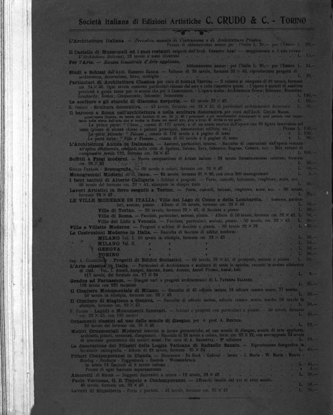 L'architettura italiana periodico mensile di costruzione e di architettura pratica