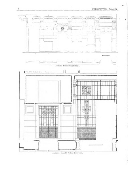 L'architettura italiana periodico mensile di costruzione e di architettura pratica