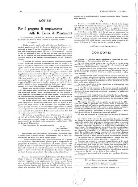 L'architettura italiana periodico mensile di costruzione e di architettura pratica