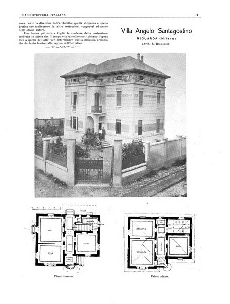 L'architettura italiana periodico mensile di costruzione e di architettura pratica