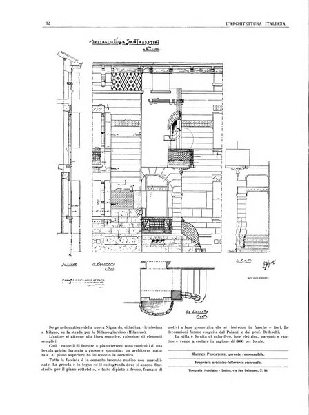 L'architettura italiana periodico mensile di costruzione e di architettura pratica