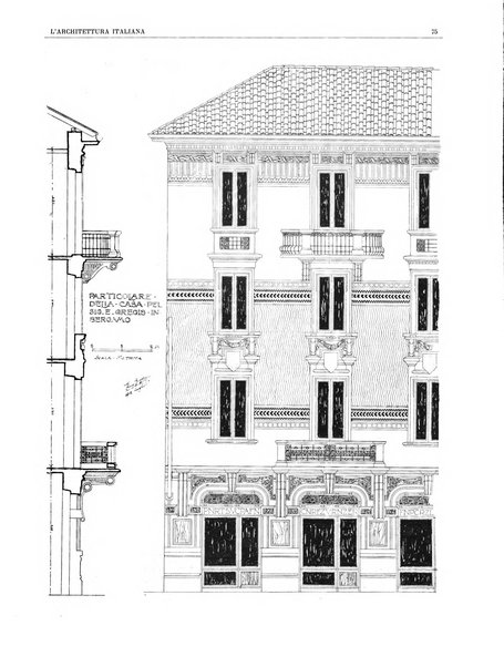 L'architettura italiana periodico mensile di costruzione e di architettura pratica