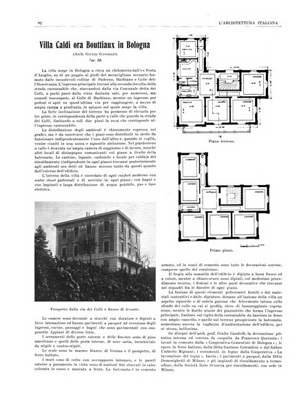 L'architettura italiana periodico mensile di costruzione e di architettura pratica