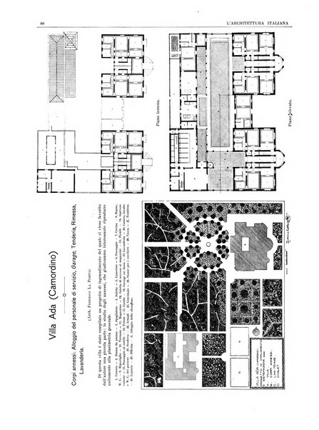 L'architettura italiana periodico mensile di costruzione e di architettura pratica