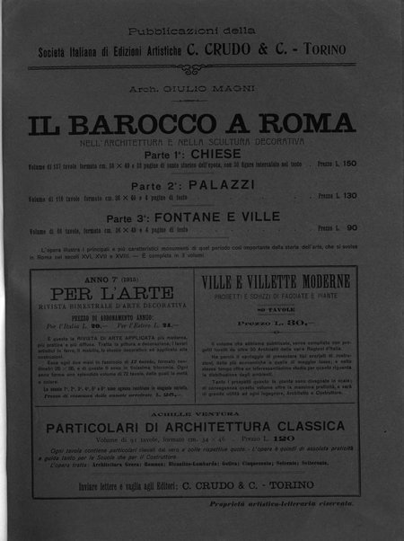 L'architettura italiana periodico mensile di costruzione e di architettura pratica