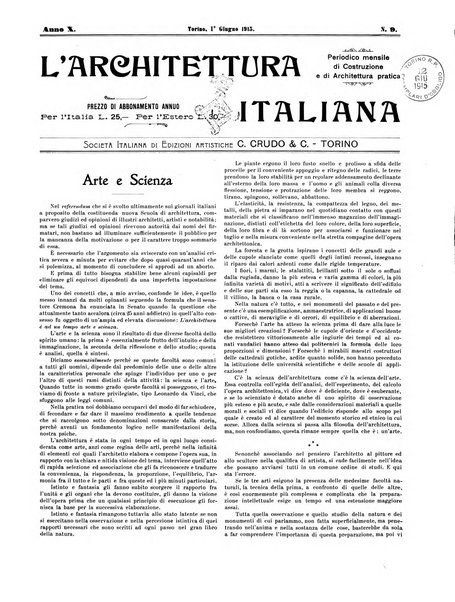 L'architettura italiana periodico mensile di costruzione e di architettura pratica