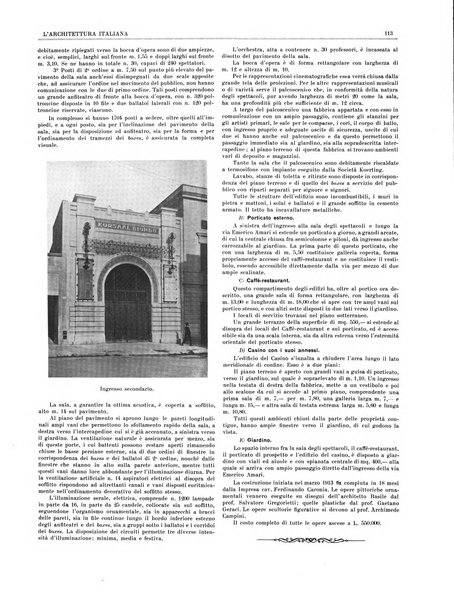 L'architettura italiana periodico mensile di costruzione e di architettura pratica