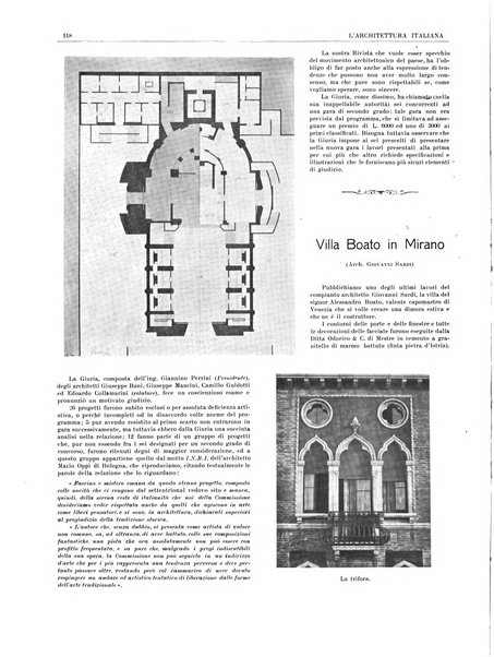 L'architettura italiana periodico mensile di costruzione e di architettura pratica