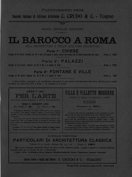 L'architettura italiana periodico mensile di costruzione e di architettura pratica