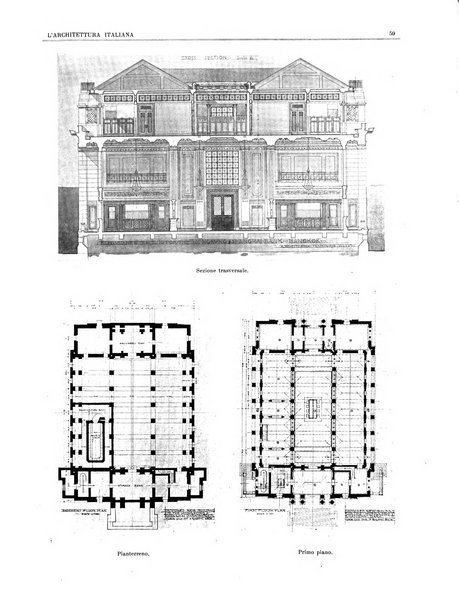 L'architettura italiana periodico mensile di costruzione e di architettura pratica