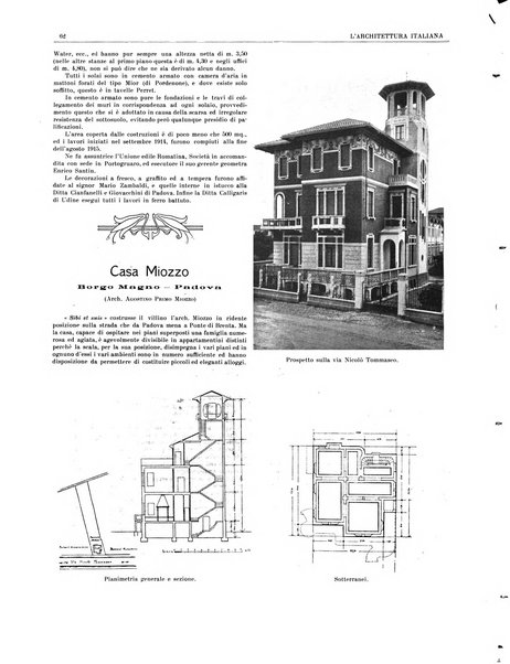 L'architettura italiana periodico mensile di costruzione e di architettura pratica