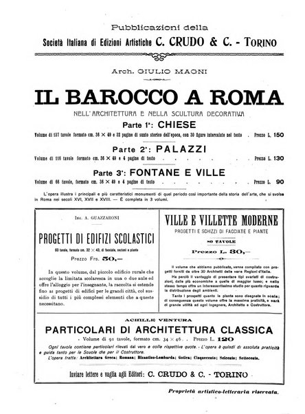 L'architettura italiana periodico mensile di costruzione e di architettura pratica