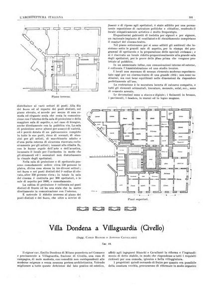 L'architettura italiana periodico mensile di costruzione e di architettura pratica